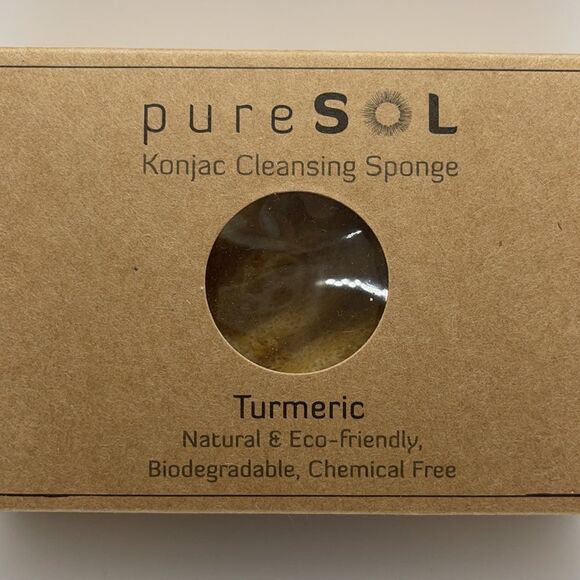 NWT Pure Sol Konjac Cleansing Sponge - Turmeric - Picture 3 of 4